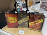 3 Vintage Gas Cans