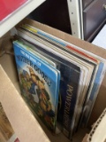 Box of old books and records
