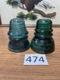 2 brookfield glass insulators