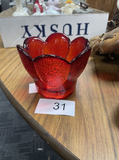 Ruby Viking Glass Dish