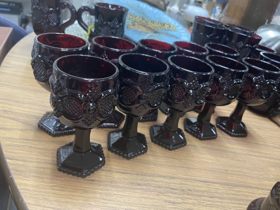 10 Avon Ruby Red Cape Cod Cups