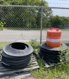 Lot of Rubber Construction Barrel Bases