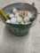 Golf Bucket with Balls and Tees