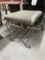 Vintage  Iron and Velvet Stool