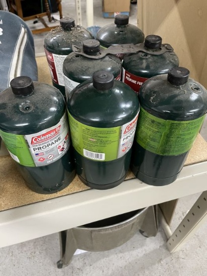 7 Coleman 16 oz Propane Camping Gas Cans