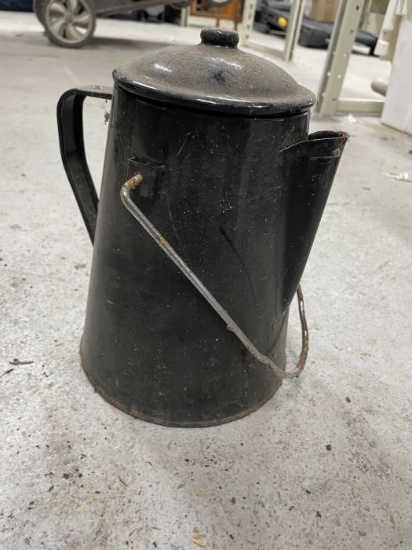 Vintage Black Camping Coffee Pot