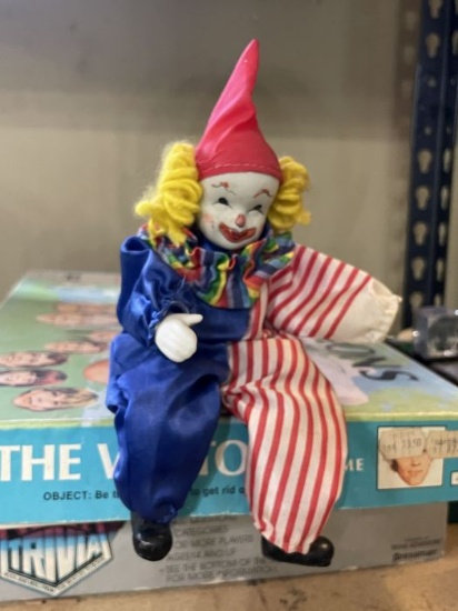 Vintage Cloth Clown Doll