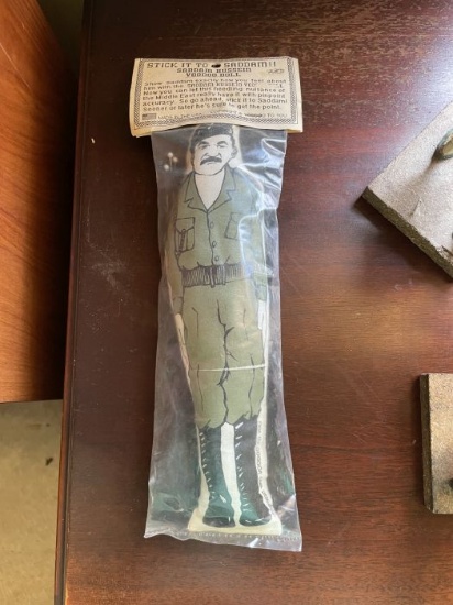 "Stick It to Saddam!!" Saddam Hussein Voodoo Doll (1990s Gulf War Era)