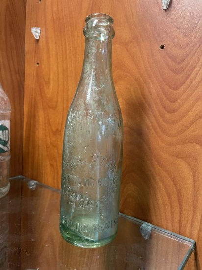 Embossed Soda Bottle  The Star Bottling Works, New Castle, PA