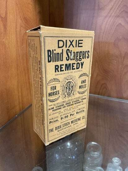 Dixie Blind Staggers Remedy Box (Dixie Stock Medicine Co., Marianna, Arkansas, Early 20th Century)