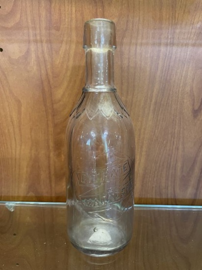 Citrate Magnesia Embossed Glass Bottle (Early-Mid 20th Century)