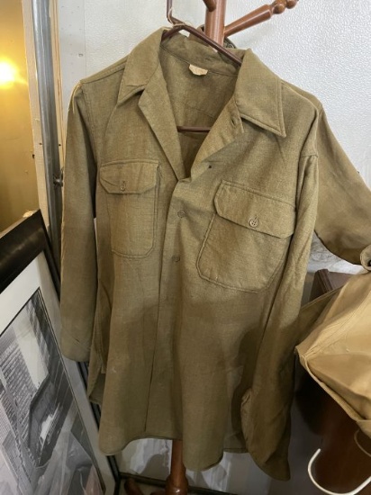 Vintage Military Wool Shirt (15.5 x 34)