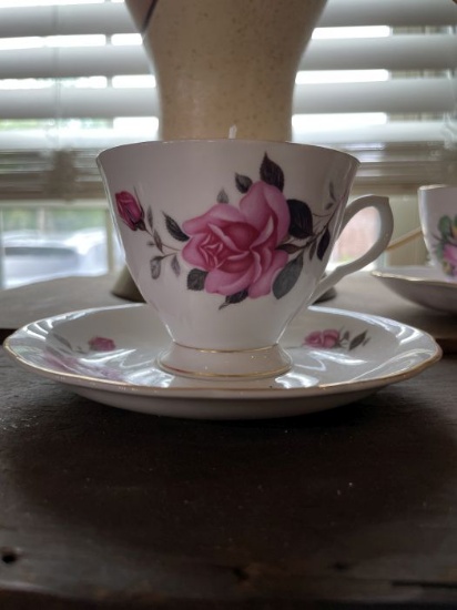 Floral Teacup Candle Pink Rose
