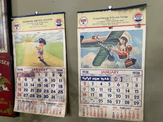 2 vintage calendars