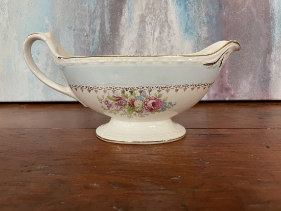 Eggshell Georgian Gravy Boat
