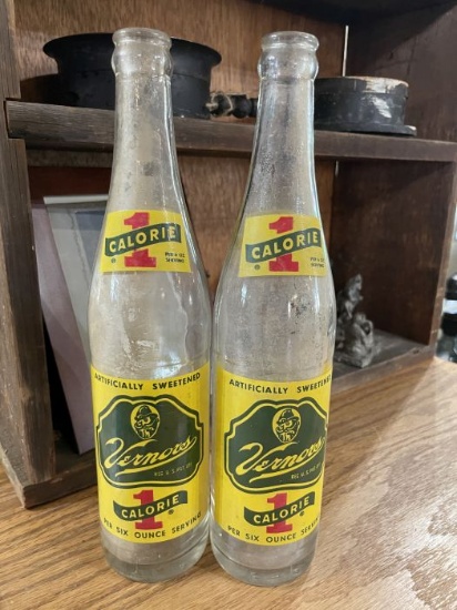 Pair of Vernors 1-Calorie Soda Bottles