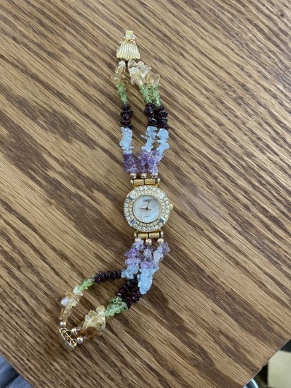 Geneva Gemstone Bead Watch