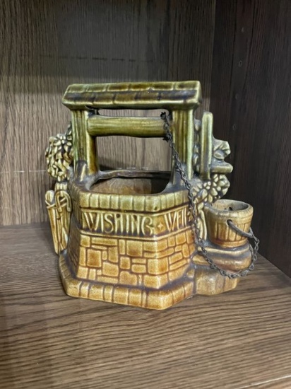 Vintage Ceramic Wishing Well Planter