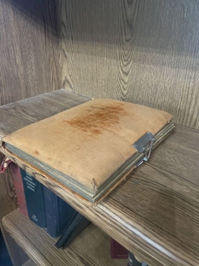 Vintage Velvet Photo Album with Metal Clasp