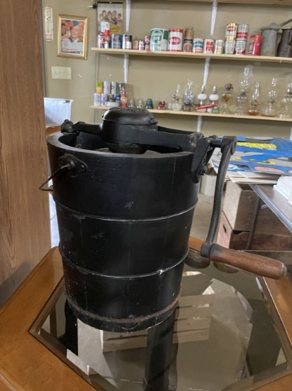 Antique Hand-Crank Ice Cream Maker