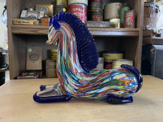 Murano Style Art Glass Horse