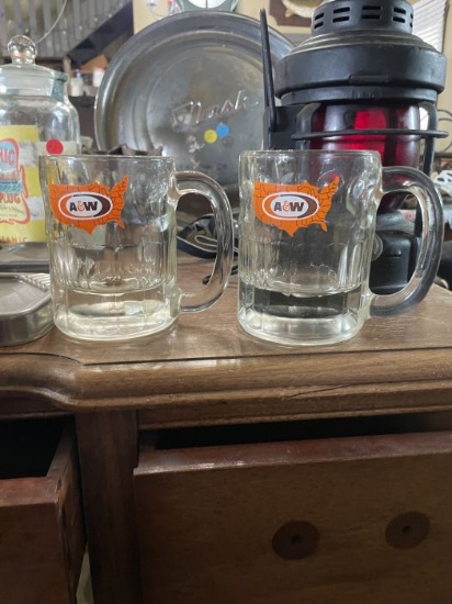 Set of Two A&W Root Beer Mugs