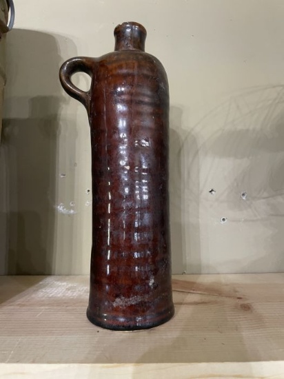Brown Stoneware Jug with Handle