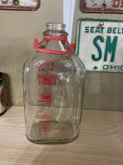 Byrne Dairy Glass Milk Bottle