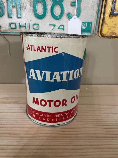Atlantic Aviation Motor Oil Can