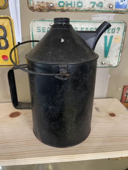 Large Black Oil Can