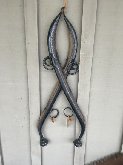 Antique Wooden and Iron Horse Hames