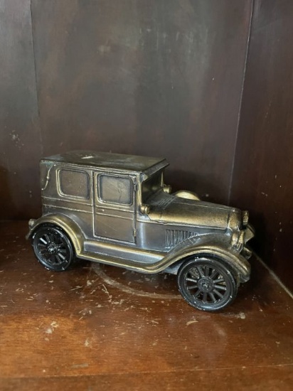 Vintage Cast Iron Car Bank - Union Savings