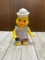 Vintage Yellow Duck Toy with Clothes