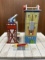 Wooden Toy Crane and Elevator Buildings