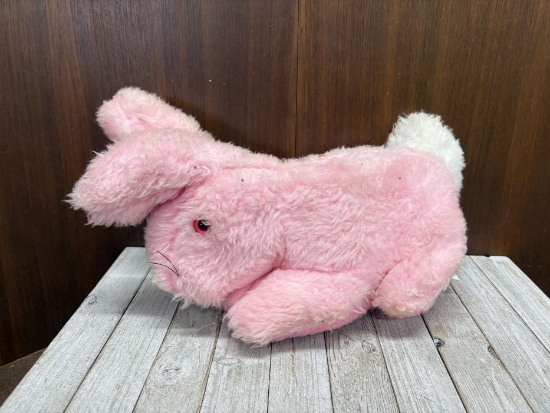 Vintage Pink Bunny Plush Toy