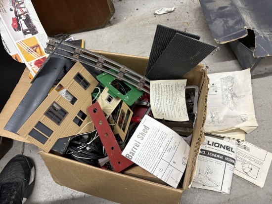 Box of Lionel Train Stuff