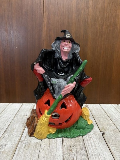 Witch and Pumpkin Figurine