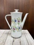 Floral Porcelain Coffee Pot Bavaria Germany Johann Haviland