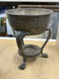 Antique Metal Footed Bowl Stand