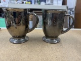 Pair of Farmers National Bank Silver Cups