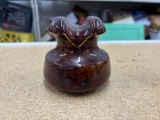 Dark Brown Ceramic Power Insulator