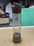 Antique Brass and Glass Oil Reservoir