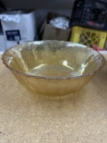 Amber Depression Glass Bowl