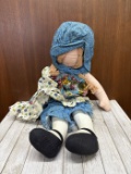 Holly Hobbie Doll in Blue Floral Dress