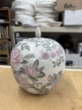 Floral Ceramic Lidded Jar