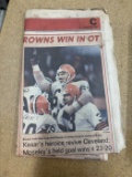 Vintage Newspaper“ Browns Win in OT
