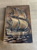 Brass Ship Relief Wall Art