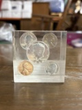 Coin Filled Paperweight