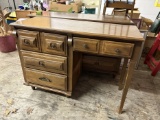 Wooden Desk with Drawers