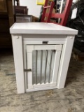 White Wooden Pet Crate End Table